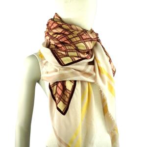 AHMADDY Baumwolle/Seide/Modal beige-rosa-gelb-grün